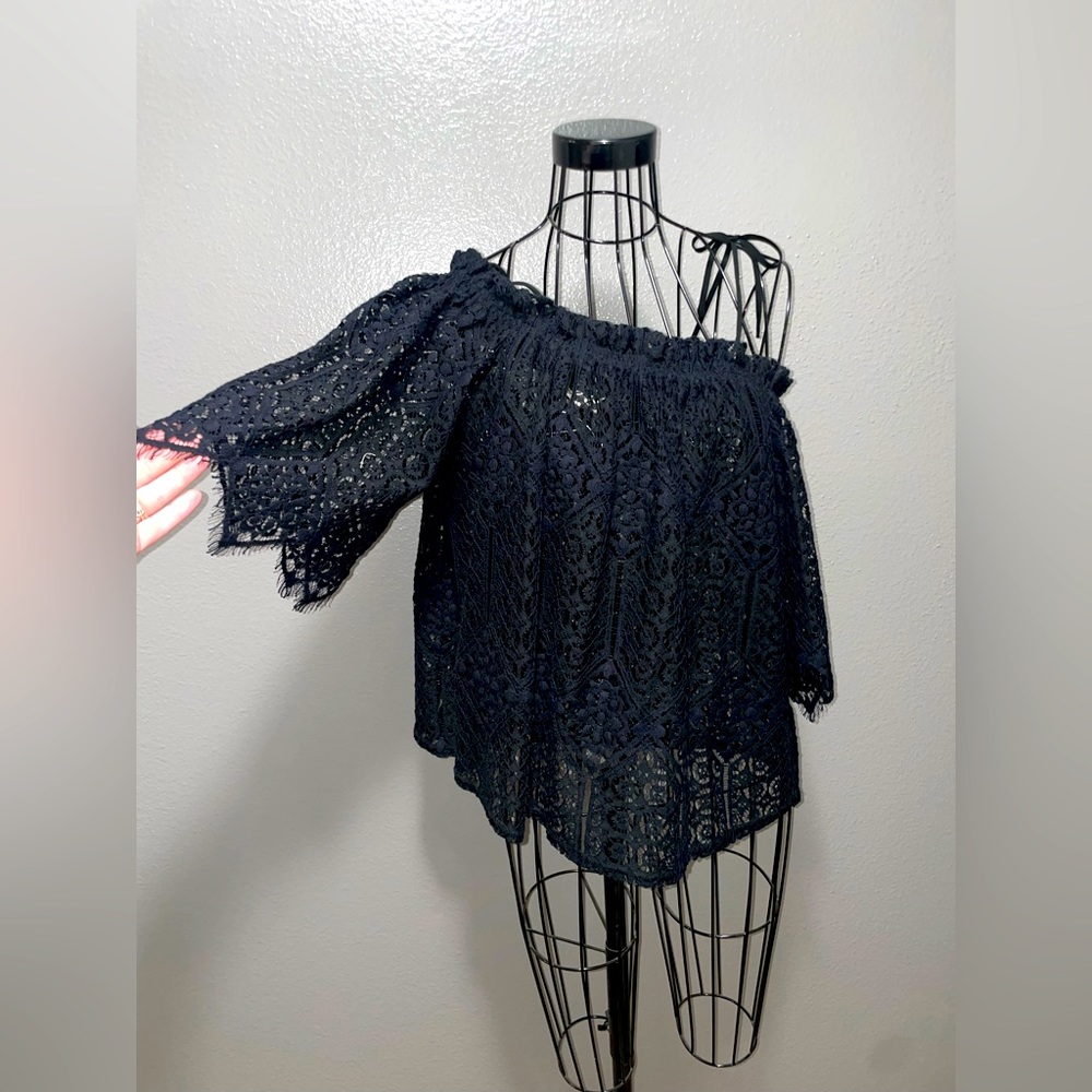 Lace off the shoulder top